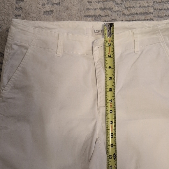LOFT White Straight-Leg "The Slim" Pants - Picture 6 of 8